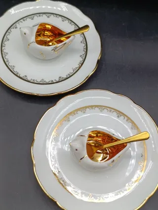 Set salero y pimentero porcelana francesa