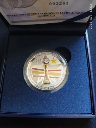 Moneda plata Campeonas del Mundial femenino.