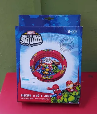 Piscina 3 aros superheroes 90x30 cms