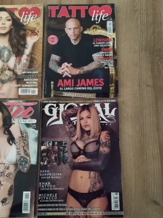 Revistas variadas de tatuajes