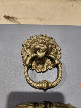 Tiradores Bronce Vintage León y Flor