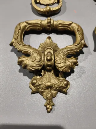 Tiradores Bronce Vintage León y Flor