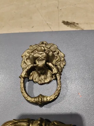Tiradores Bronce Vintage León y Flor