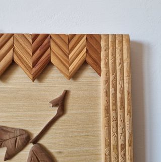 Quadro intarsiato artigianale in legno