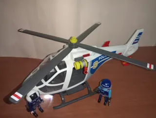 Playmobil-Helicóptero de Policía con luces 6921.