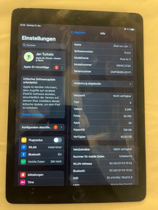 iPad Air 2 128GB Plata