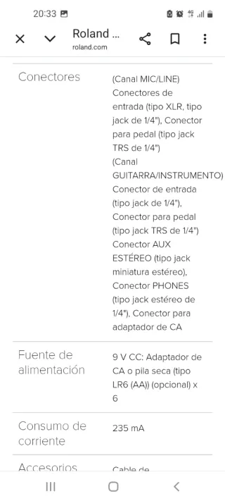 Amplificador Roland CUBE Street