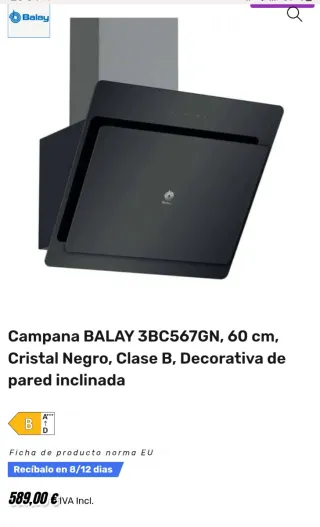 Campana Balay cristal Mod. 3BC567GN A estrenar.