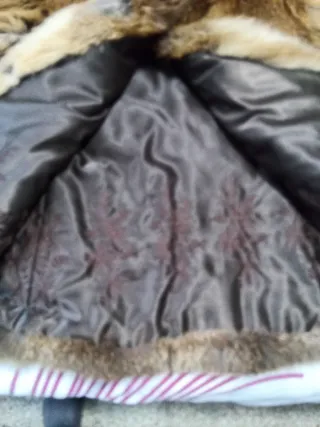 Chaquetón de piel de zorro auténtico