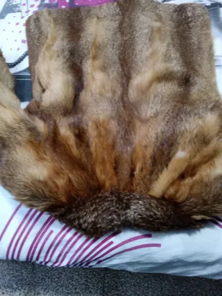 Chaquetón de piel de zorro auténtico