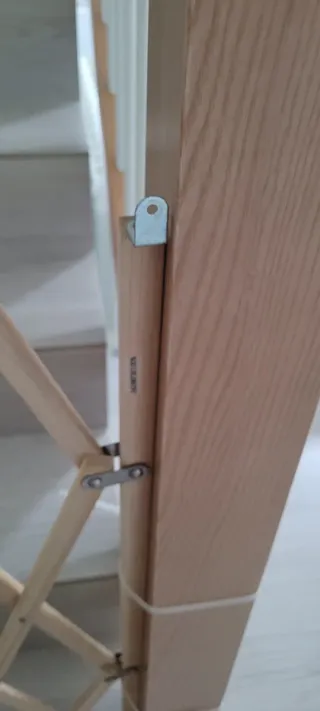 Barrera seguridad madera plegable escaleras