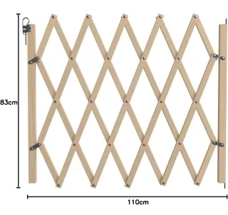 Barrera seguridad madera plegable escaleras