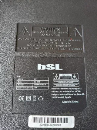 Despiece TV BSL-502S