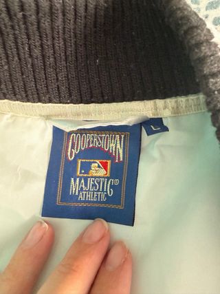 Chaqueta Bomber Yankees Negra y Plateada