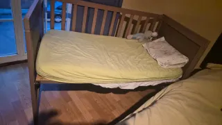 Cuna de madera para bebé y niño hasta 4/5 años