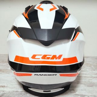 Casco Trail CGM 666 Twin Ranger Blanco Naranja