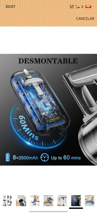 Aspiradora Escoba VC7211 Sin Cable