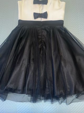 Vestido Fiesta Coquette Blanco y Negro Iciar