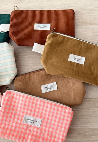 Neceser artesanal de antelina color beige!