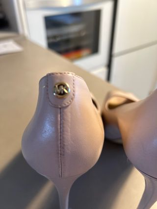 Zapatos Michael Kors Beige/Rosa Tacón Peep Toe