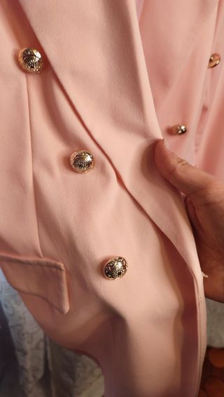 Blazer Rosa Pastel 100% Algodón | Made in Italy