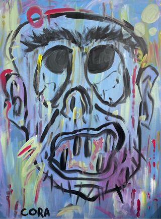 Cuadro abstracto, LA CARA (1m x 1,30m)