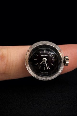 Anillo Reloj Seiko Plata Morado