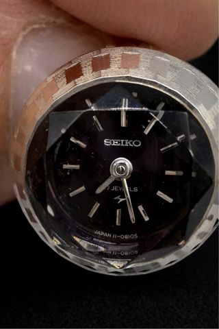 Anillo Reloj Seiko Plata Morado
