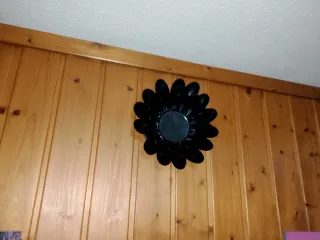 Espejo Decorativo Flor Negro