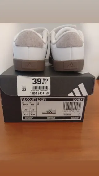 Zapatillas Adidas niño velcro blancas