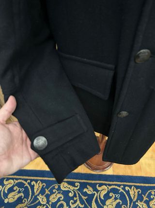 Abrigo paño Springfield negro