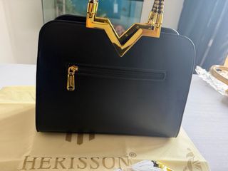 Borsa HERISSON donna nera con dettagli oro