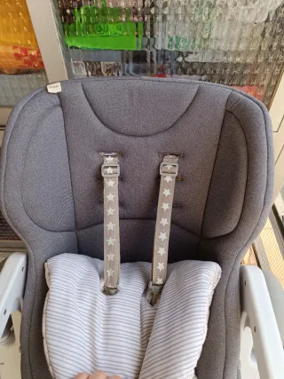 Trona Jané gris y beige