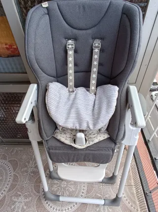 Trona Jané gris y beige