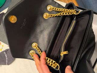 Bolso YSL Loulou Negro y Dorado