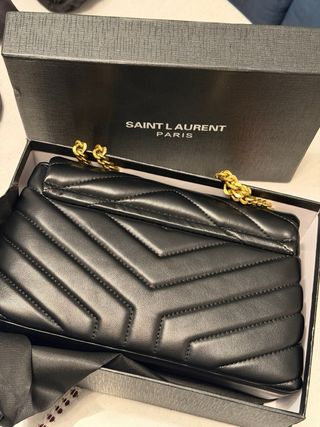 Bolso YSL Loulou Negro y Dorado