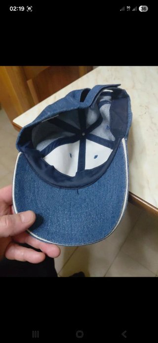 Berretto US Basic in denim blu vintage