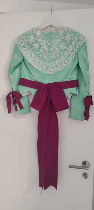 Traje Fallera Niña 10-12  Verde/Blanco