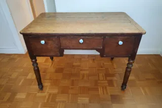 Mesa Escritorio rústico madera con amplios cajones