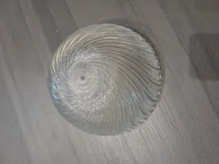 Ciotola vintage in vetro trasparente