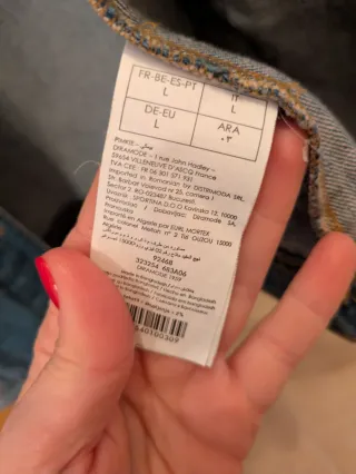 Chaqueta tejana desgastada oversize