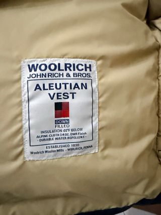 Gilet Woolrich Blu piuma d’ oca