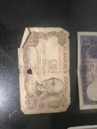 Lote de billetes antiguos
