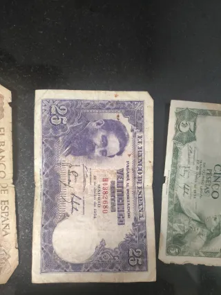 Lote de billetes antiguos
