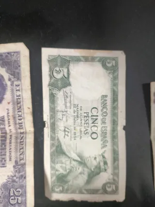 Lote de billetes antiguos