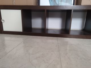 Estantería modular madera y cristal