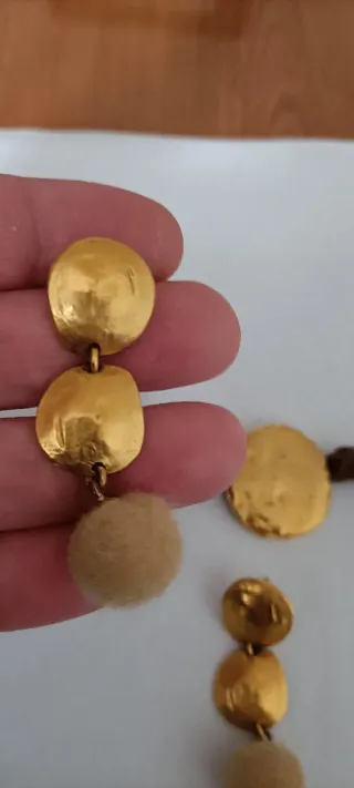 Conjunto Pulsera y Pendientes Dorados