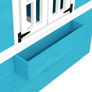 Casita Infantil Madera Puerta Ventanas Jardín