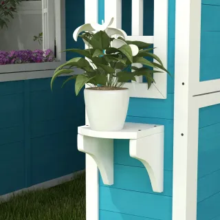 Casita Infantil Madera Puerta Ventanas Jardín