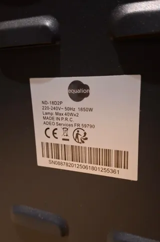 Chimenea Eléctrica 1850W Regulable